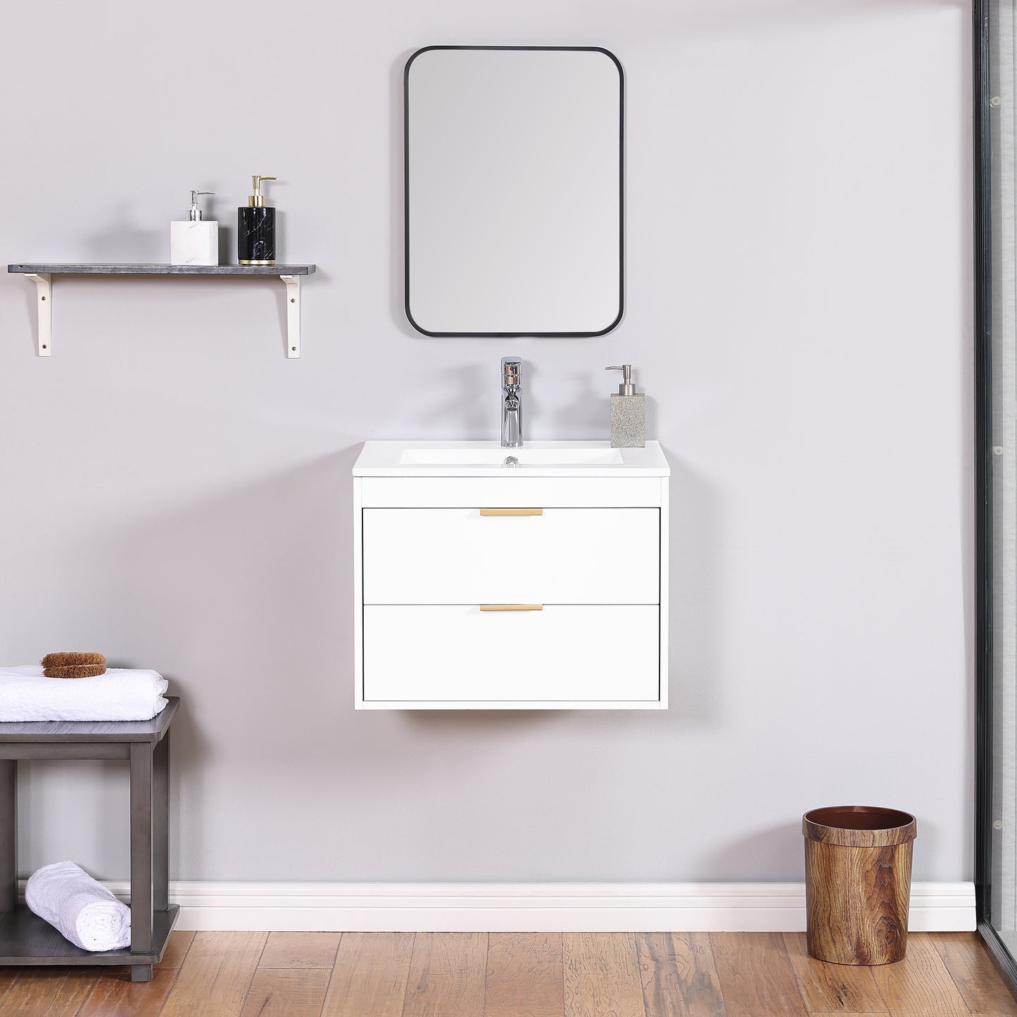 24" floating wall mounted bathroom vanity