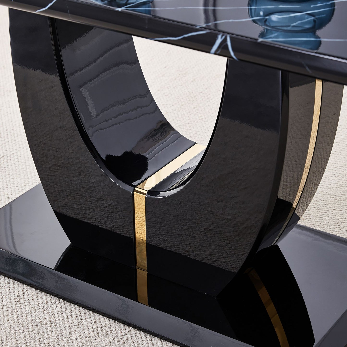 Black Marble DiningTable Set