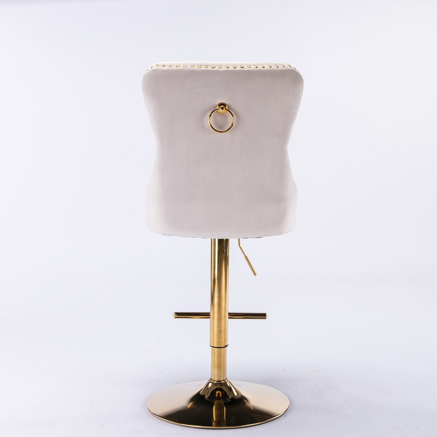 Golden Swivel Velvet Barstools -Adjustable