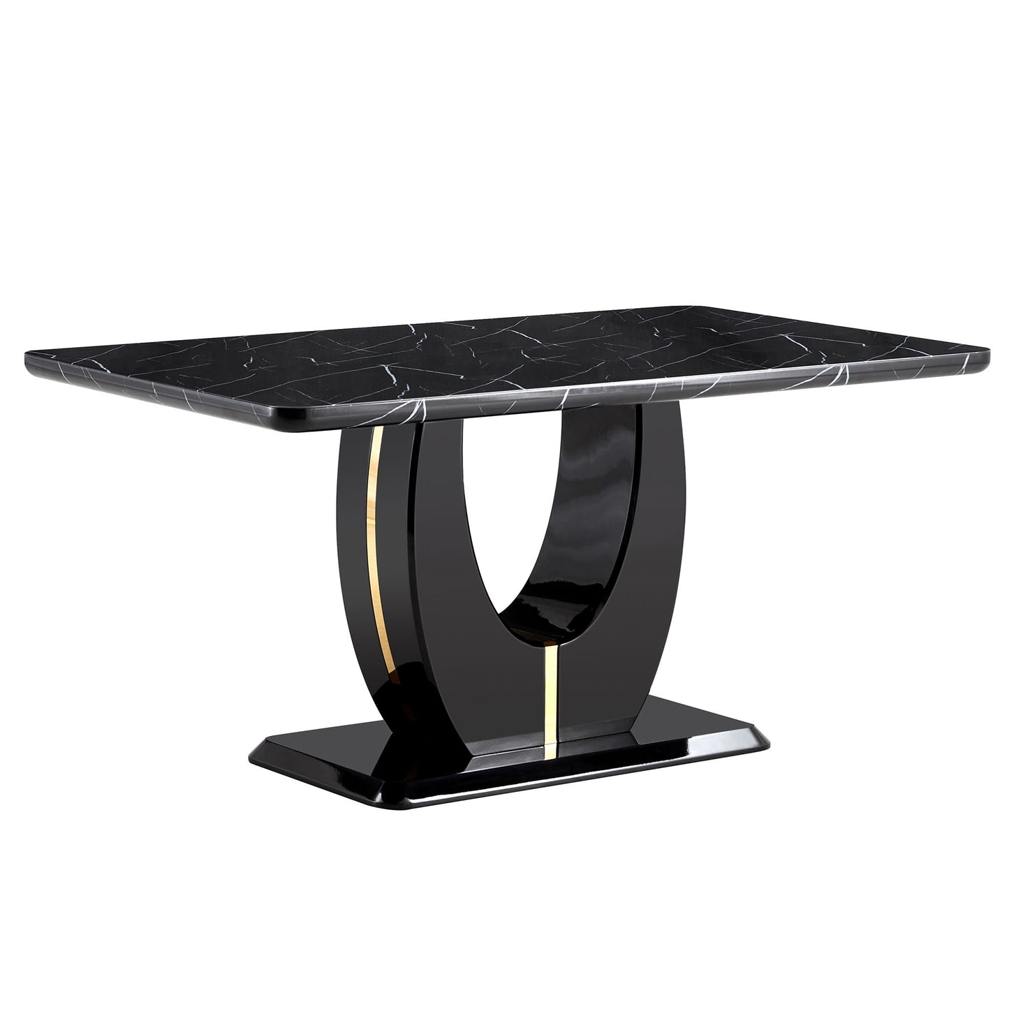Black Marble DiningTable Set