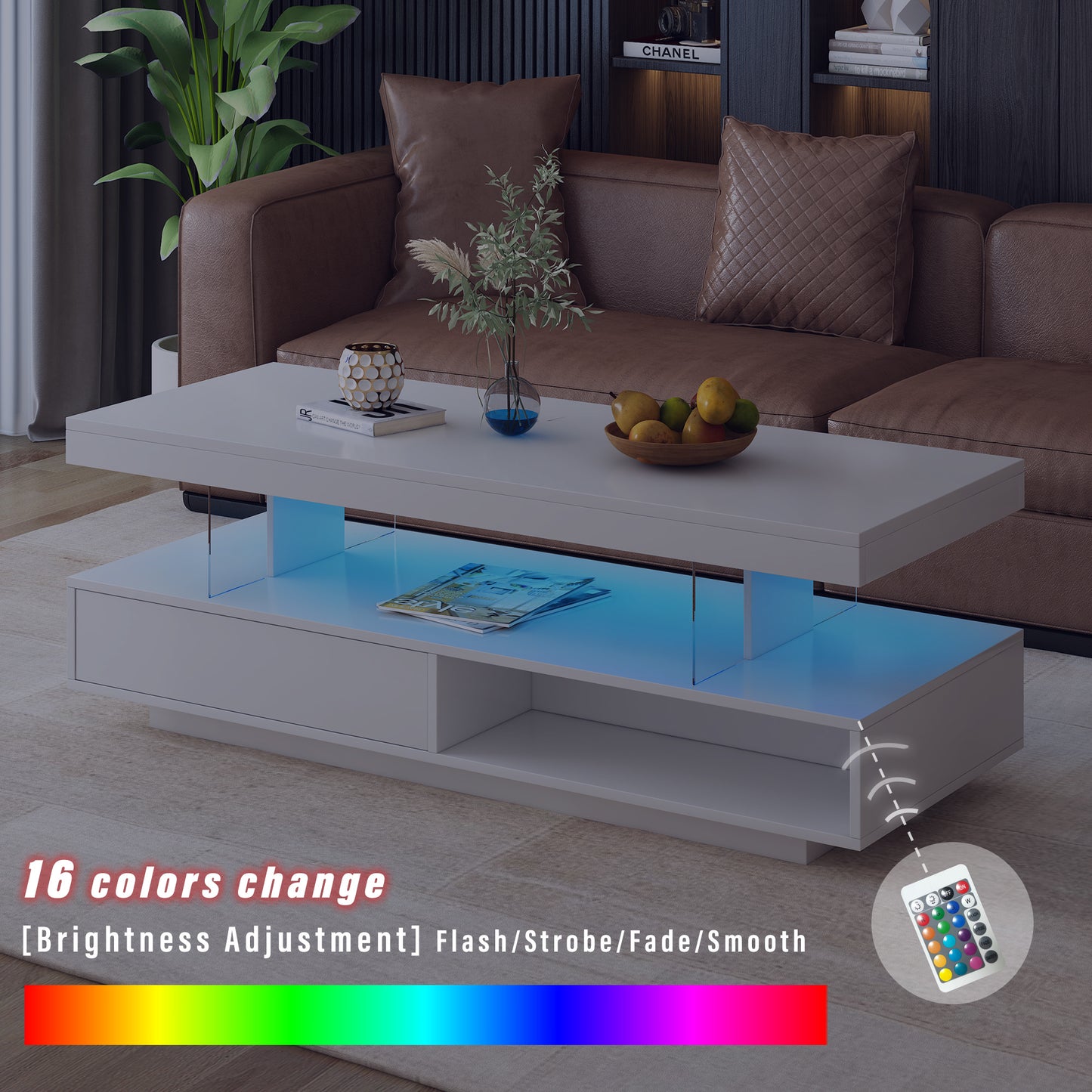 U-Can LED Coffee Table with Storage