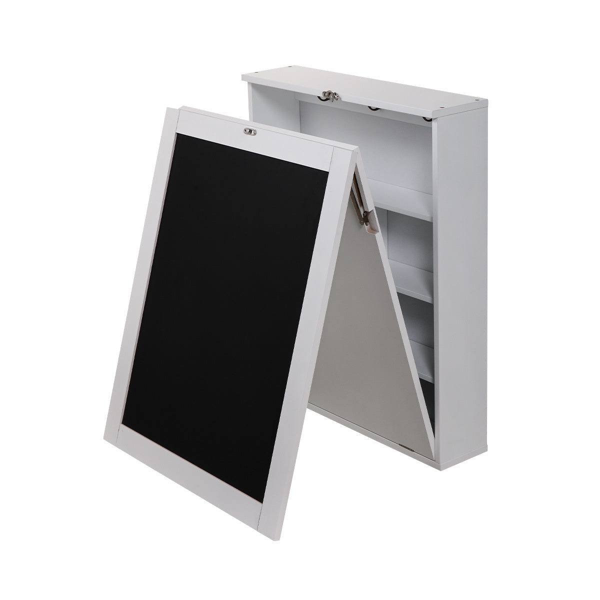 Foldable Desk with Storage Shelves and Blackboard