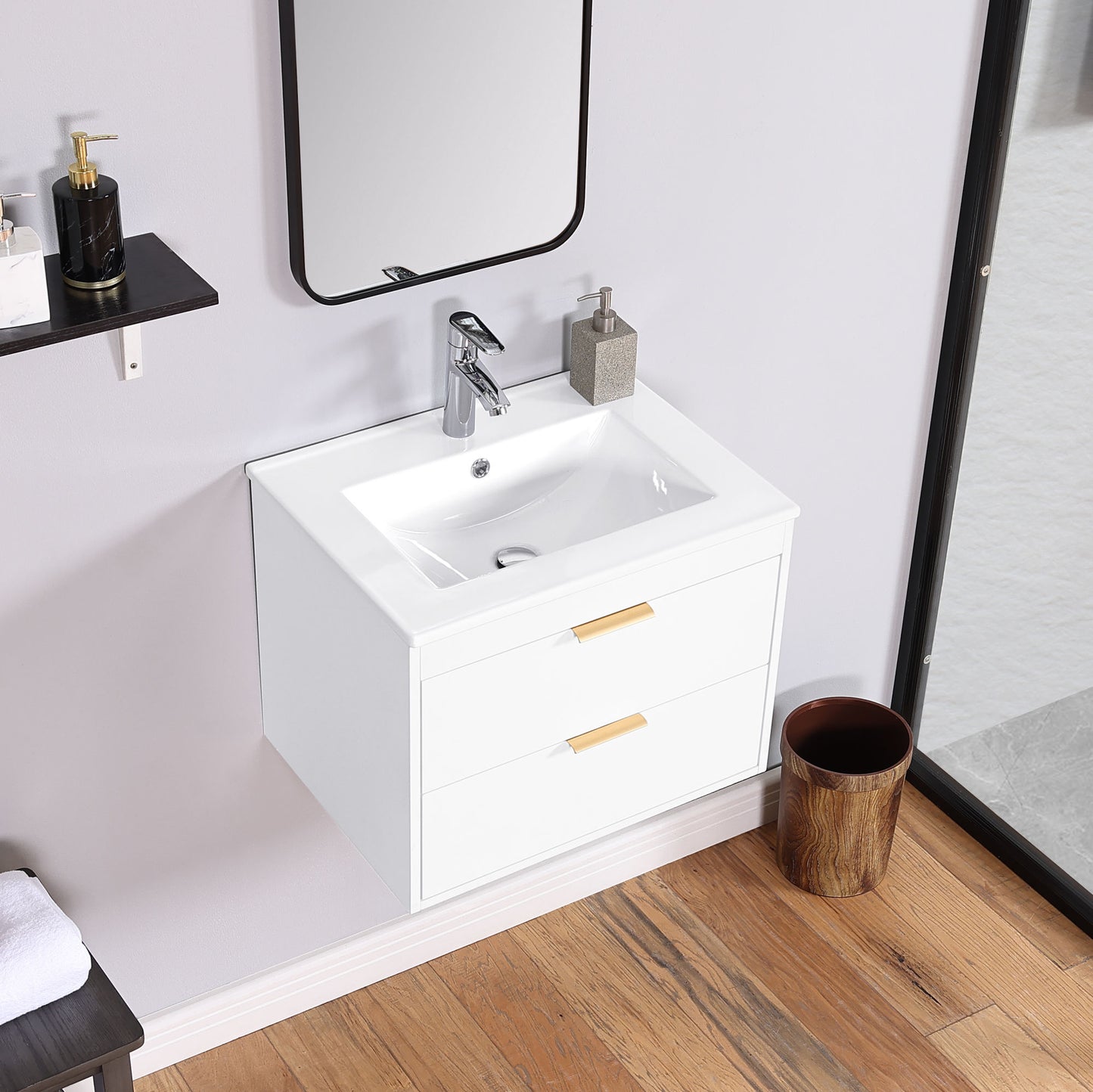 24" floating wall mounted bathroom vanity