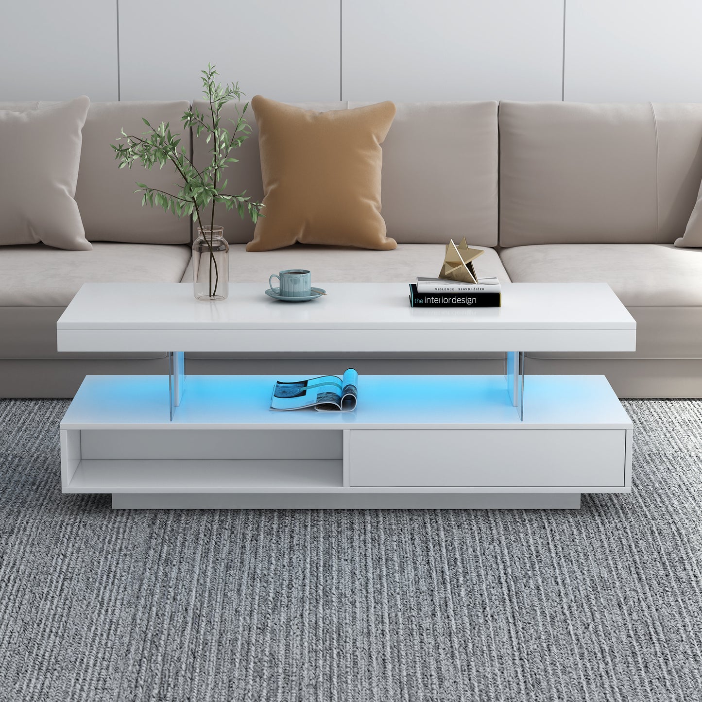 U-Can LED Coffee Table with Storage